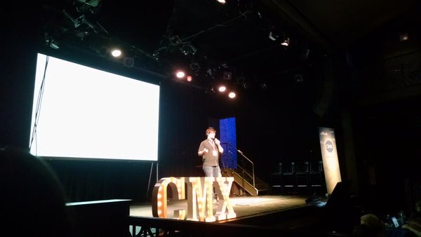 Evan Hamilton speaking at CMX East 2015