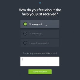 Campaign Monitor ticket satisfaction survey